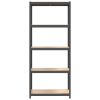 5-Layer Shelves 3 pcs Anthracite Steel&Engineered Wood