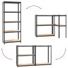 5-Layer Shelves 3 pcs Anthracite Steel&Engineered Wood
