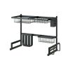 Dish drainer rack tableware rack above the kitchen sink double sink stainless steel