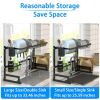 Dish drainer rack tableware rack above the kitchen sink double sink stainless steel