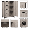 32.5" Tall Wooden Bathroom Base Cabinet Storage Organizer with 4 Drawers, Gray