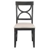 6-Piece Wood Dining Table Set Kitchen Table Set with Upholstered Bench and 4 Dining Chairs, Farmhouse Style