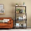 4-Storey Kitchen Bread Rack, Vertical Microwave Oven Rack, Kitchen Storage Rack With Wheels, Suitable For Kitchens And Restaurants
