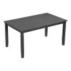 6-Piece Wood Dining Table Set Kitchen Table Set with Upholstered Bench and 4 Dining Chairs, Farmhouse Style