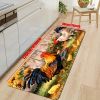 1pc Chickens Flowers Floor Mat; Modern Kitchen Rug Non-Slip Colorful Indoor Carpet; For Home Bathroom Bedroom Living Room Decor