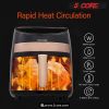 Hot Air Fryer Oven 3.2 QT Pot Quarts Electric Oil Less 1400W Touch Screen Airfryer 5 Core AF 320