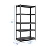 5-Tier Adjustable Metal Shelving Unit, Heavy Duty Shelving Utility Rack for garage Basement Kitchen Pantry Closet 31.5"W x 15.7"D x 63"H
