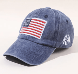New baseball hat washed and made old letters peaked cap tide men and women American flag cotton multicolor hat