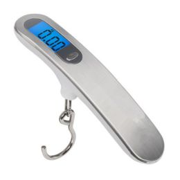 Digital Luggage Scale 50kg Portable LCD Display Electronic Scale Weight Balance Suitcase Travel Bag Hanging Steelyard Scale Tool (Ships From: China)