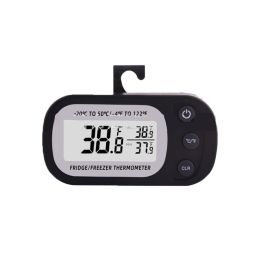 Refrigerator Thermometer Crawler Pet Electronic Thermometer (Color: Black)