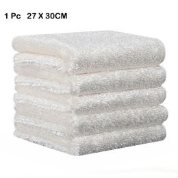 Anti-grease Wiping Rags Kitchen Soft Super Absorbent Bamboo Microfiber Cleaning Cloth Home Washing Dish Kitchen Cleaning Towel (Color: 27 x 30CM)
