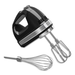 7-Speed Contour Silver Hand Mixer with Whisk and Whisk Attachment (Color: Black)