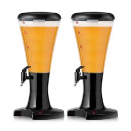 Commercial & Household Beer Tower Beverage Dispenser (Color: Black)