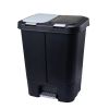 Double Plastic Trash and Recycling Bin with Slow Closing Lid, 11 Gallon