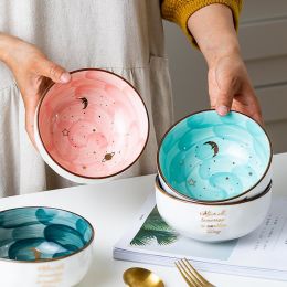 Ceramic Breakfast Salad Bowl With Cute Eating Bowl (Color: green)