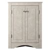 Triangle Bathroom Storage Cabinet with Adjustable Shelves;  Freestanding Floor Cabinet for Home Kitchen