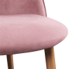 2pcs Velvet Dining Chairs with Backrest for Kitchen, Pink