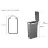 10.5 Gallon Trash Can, Plastic Slim Step On Kitchen Trash Can, Black