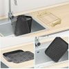 Kitchen Drain Tray; Bowl Cup Dish Drying Rack ; Tea Plate Drainboard Kitchen Sink Tray; Bathroom Draining Board Bowl Cup Dish Drying Rack White
