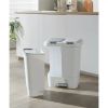 Double Plastic Trash and Recycling Bin with Slow Closing Lid, 11 Gallon