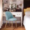 2pcs Velvet Dining Chairs with Backrest for Kitchen, Pink