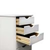 Original Roll Cart, Solid Wood, 6 Drawer Roll Cart, Black