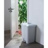 Double Plastic Trash and Recycling Bin with Slow Closing Lid, 11 Gallon