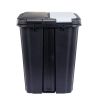 Double Plastic Trash and Recycling Bin with Slow Closing Lid, 11 Gallon