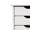 Original Roll Cart, Solid Wood, 6 Drawer Roll Cart, Black