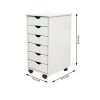 Original Roll Cart, Solid Wood, 6 Drawer Roll Cart, Black