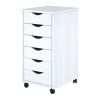Original Roll Cart, Solid Wood, 6 Drawer Roll Cart, Black