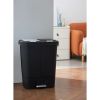 Double Plastic Trash and Recycling Bin with Slow Closing Lid, 11 Gallon