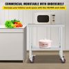 Stainless Steel Commercial Kitchen Work Table 36x24 Inch With 4 Casters