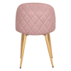 2pcs Velvet Dining Chairs with Backrest for Kitchen, Pink