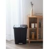 Double Plastic Trash and Recycling Bin with Slow Closing Lid, 11 Gallon