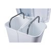Double Plastic Trash and Recycling Bin with Slow Closing Lid, 11 Gallon